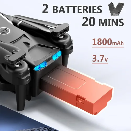 Miniatura 2 de FLYVISTA Mini dron genial con cámara para niños, adultos principiantes, cámara FPV 1080P dron de control remoto para niños con 3 baterías, despegue