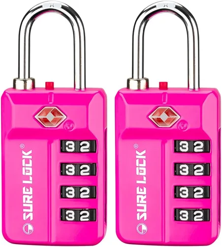 Miniatura 15 de Candados para equipaje de viaje aprobados por la TSA, candados de combinación con alerta de apertura para casillero de escuela, oficina y gimnasio