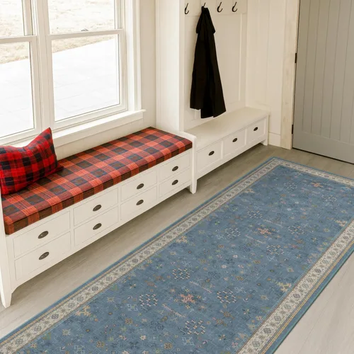 Miniatura 76 de Alfombra Boho Negra para Sala de Estar - Alfombra de Área Lavable de 10x14 Pies, Alfombras de Comedor para Debajo de la Mesa, Alfombra Suave de Pelo