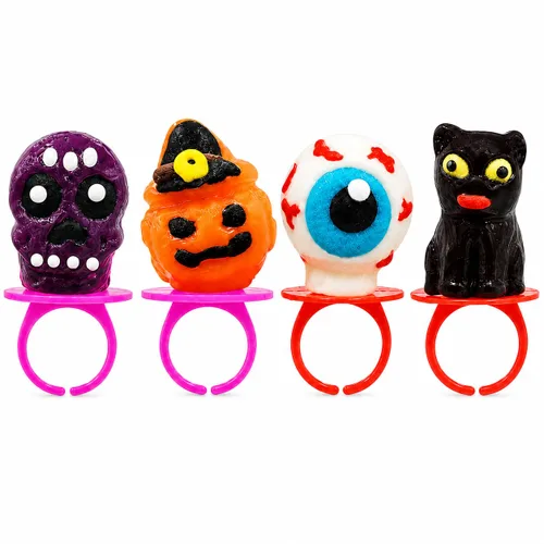 Miniatura 3 de Fruidles 12 anillos de dulces de Halloween, caramelos duros, envueltos individualmente (paquete de 12)