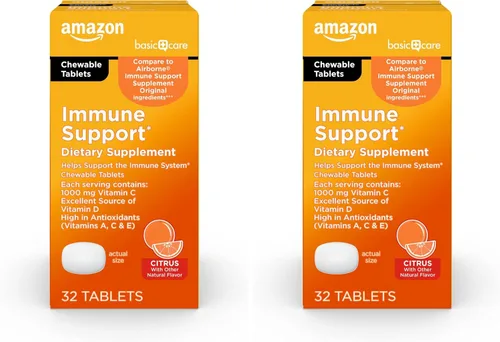 Miniatura 11 de Amazon Basic Care Comprimidos masticables de cítricos de apoyo inmunológico, 32