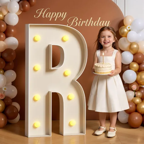 Miniatura 59 de Números de marquesina de 4 pies de alto, 4 pies de alto, números grandes iluminados 0 para 30, 40, 50, 60, decoración de fiesta de cumpleaños