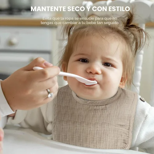 Miniatura 6 de Baberos de muselina para bebés para niños y niñas, baberos de algodón para babeo, baberos ajustables para recién nacidos para babeo y dentición 8