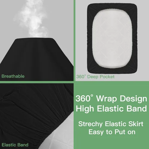 Miniatura 6 de Sufdari Protector de colchón impermeable tamaño Twin, funda de colchón silenciosa con bolsillo profundo de 18 pulgadas, a prueba de chinches