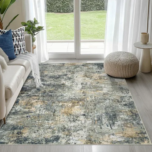 Miniatura 26 de 5x7 Area Rugs for Living Room Rug Washable: Abstract Rug for Dining Room Bedroom Carpet Non Slip 5 by 7 Indoor Modern Nursery Home Office Beige