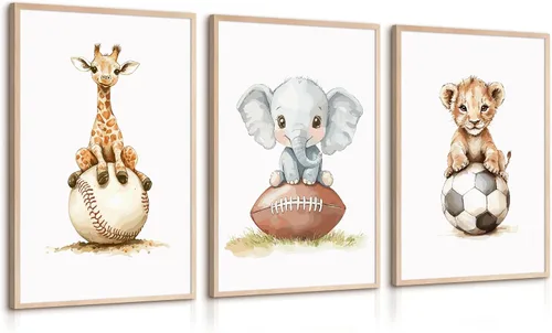 Miniatura 8 de Arte de pared de dinosaurio para habitación de niños, lienzo para decoración de pared de dinosaurio para niños, arte de pared de guardería