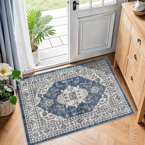 Miniatura 162 de Alfombra lavable para pasillo - 2x7 alfombras de cocina, alfombra para entrada, alfombra vintage, suave, alfombra antideslizante para piso, alfombra