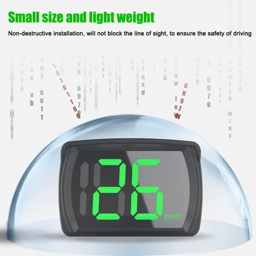Miniatura 4 de Shkalacar Pantalla frontal HUD para automóvil, velocímetro digital GPS KM/H MPH con pantalla LED de fuente grande + adaptador de carga de automóvil