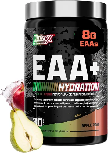 Nutrex Research Hidratación EAA | EAAs + BCAA en polvo | Recuperación muscular, fuerza, construcción muscular, resistencia | 8G Aminoácidos