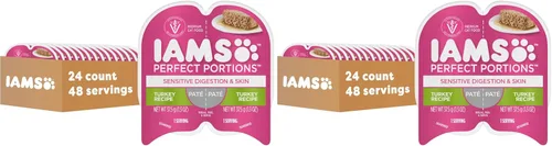 Miniatura 11 de IAMS porciones perfectas - cortes en salsas y patés, alimentos húmedos para gatos adultos sin granos (24 paquetes dobles)., Pate