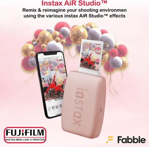 Miniatura 6 de Fujifilm Impresora Instax Mini Link 3 para smartphone, paquete Rosa Pink con funda protectora, película instantánea de paquete doble (20 hojas)