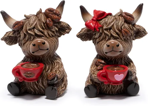 Miniatura 6 de Hodao Figuras de resina de gnomos de Navidad con sombreros rojos y diseño de copo de nieve, bonita estatua coleccionable para decoración de mesa