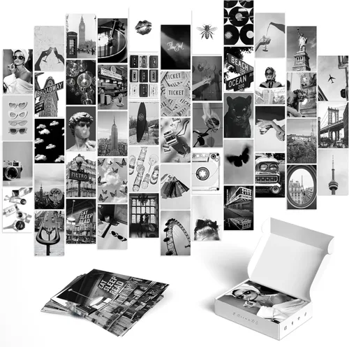 Miniatura 43 de Y2K BOO Kit de Collage de Pared Dark Academia - 50 Fotos Clásicas y Misteriosas de 4"x6" para Decoración de Dormitorio, Regalo para Chicas