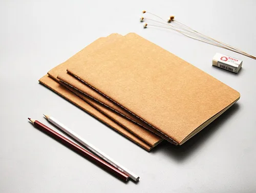 Miniatura 7 de ALIMITOPIA Paquete de 6 cuadernos de tapa blanda marrón, encuadernado con hilo, cuaderno de notas, tamaño A5 (5.5 x 8.3 pulgadas), 30 hojas