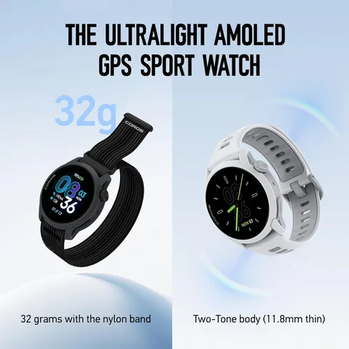 Miniatura 2 de COROS Reloj GPS deportivo ultraligero PACE 4 (silicona de cristal negro)