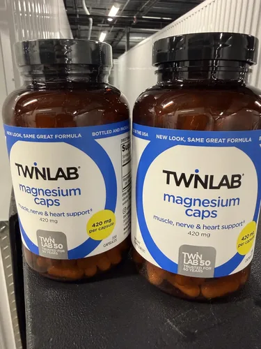 Twinlab Cápsulas de magnesio – Suplemento de magnesio de alta absorción para apoyar el alivio de los calambres en las piernas – Cápsulas de magnesio