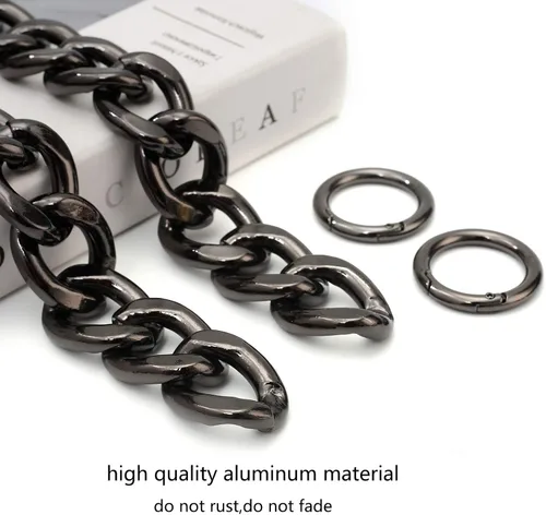 Miniatura 3 de Xiazw DIY Cadena de Bolso de Aluminio Gruesa y Gruesa con Adornos de Bolso de Mano de Reemplazo Accesorios de Decoración