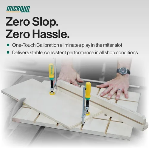 Miniatura 4 de Microjig ZP750-B2S2 Zeroplay - Barra de inglete (2 unidades) - Más vendido (nuevo, actualizado)