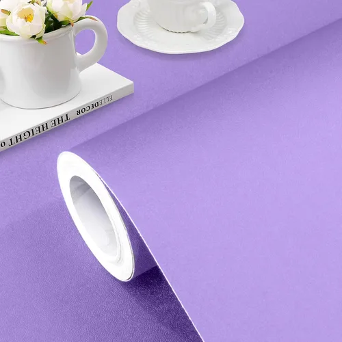 Miniatura 13 de Jeweluck Papel tapiz azul claro para despegar y pegar, papel de contacto azul cielo, 15.7 x 118.1 pulgadas, vinilo autoadhesivo puro mate extraíble