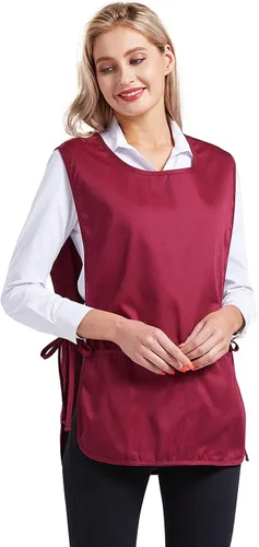 Miniatura 2 de Nanxson Delantal de zapatero unisex con 2 bolsillos profundos, paquete de 2 Smock con lazos laterales para el trabajo de la cocina CF3137