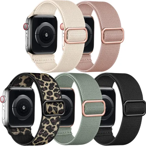 Adorve Correa elástica compatible con Apple Watch Bands Ultra 3/2/1 de 49 mm, 46 mm, 45 mm, 44 mm, 42 mm, 41 mm, 40 mm, 38 mm, para hombres y