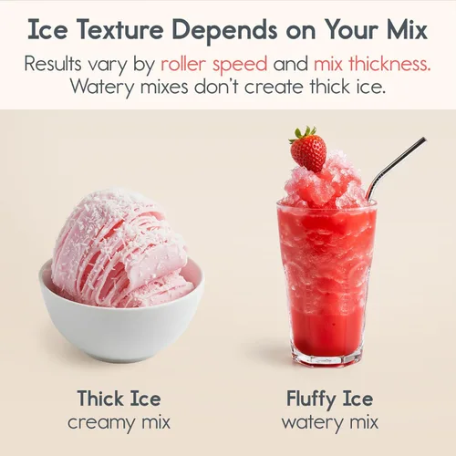 Miniatura 4 de Snowlux Máquina de Hielo de Copo de Nieve Afeitado Autolimpiante, Control de Textura Personalizado de 8 Velocidades, Sistema de Refrigeración
