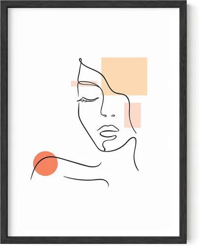 Miniatura 36 de HAUS AND HUES Impresión artística minimalista de mujer, póster de figura femenina, arte abstracto de pared neutro, arte de pared de dibujo lineal