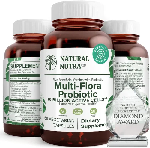 Miniatura 5 de Natural Nutra Suplemento probiótico Quattro para hombres y mujeres, mejora tu función digestiva, mejora tu salud, 50 cápsulas