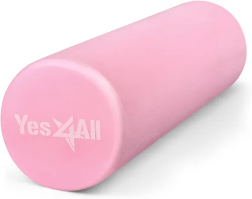 Miniatura 12 de Yes4All Rodillo de espuma EVA firme para la espalda - Rodillo redondo para la espalda para ejercicio, yoga y pilates 12/18/24/36 pulgadas A. Azul