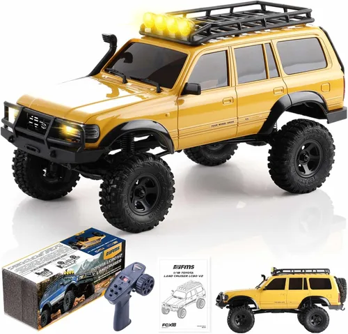 EAZYRC FMS Fcx18 1/18 Land Cruiser 80 Toyota RC Rock Crawler RTR 4x4 Todo Terreno Impermeable Grado Hobby RC Trucks para Adultos y Principiantes
