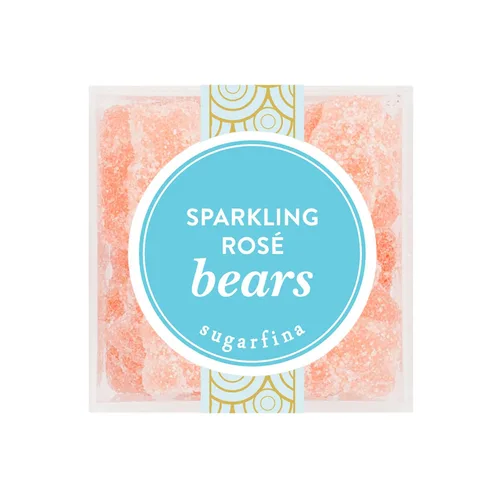 Miniatura 5 de Sugarfina Sparkling Rosé Bears - Cubo de caramelo pequeño, ositos de goma, 3.0 onzas, 6