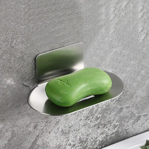 Miniatura 7 de Jabonera adhesiva, jabonera de baño para ducha, acero inoxidable 304 montado en la pared, soporte para jabón para baño, cocina, sin taladrar (negro)