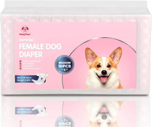 Miniatura 2 de Pañales desechables para perras, pañales para cachorros con cintura elástica ajustable para perras o gatas en celo, incontinencia, pañal