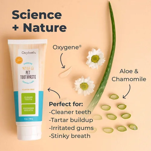 Miniatura 4 de Oxyfresh Pasta dental profesional para gatos y perros, gel de limpieza de dientes para placa, sarro y mal aliento, cuidado dental de mascotas