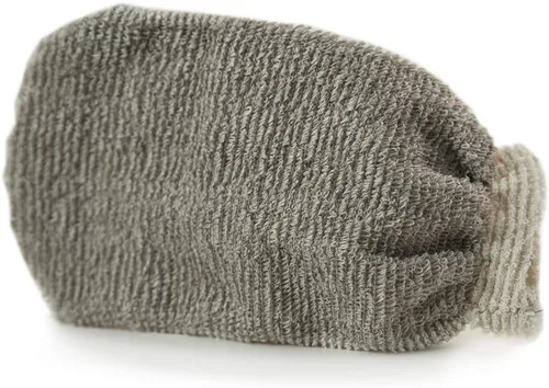 MartiniSPA - Paquete de 2 guantes de baño y ducha para cara y cuerpo, guantes corporales exfoliantes para hombres y mujeres, lino orgánico, doble
