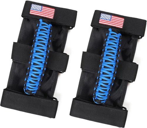 Miniatura 37 de sukemichi Manijas de agarre de la barra de rodillo para accesorios de Jeep Wrangler TJ JK JL Gladiator JT UTV ATV - Hebilla metálica de mejora