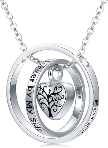 JUSTKIDSTOY Cremation Jewelry - Collar de plata de ley 925 con diseño de girasol, rosa y pata para cenizas, recuerdos conmemorativos para mujeres