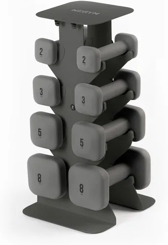 Miniatura 50 de WeGym SafeGrip Square Dumbbells with Anti Slip Handles, Aesthetic Free Weights for Home Workouts, Stable Design Prevents Rolling during Floor