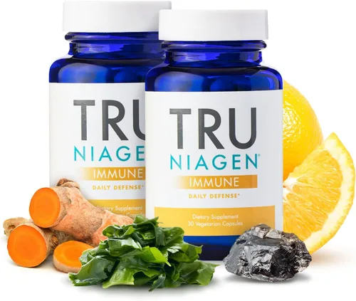 Miniatura 10 de TRU NIAGEN Suplemento de apoyo inmunológico – Defensa diaria – Vitamina C de fermentación, vitamina D3 vegana 2000 UI, zinc, más teracurmina