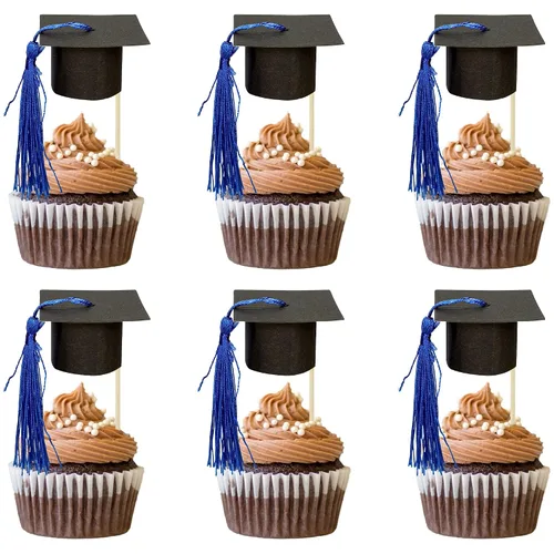 Miniatura 13 de Gyufise 1 decoración de pastel So Proud of You Black Glitter 2026 Decoración de pastel de fiesta de graduación You Did It, decoración de pastel