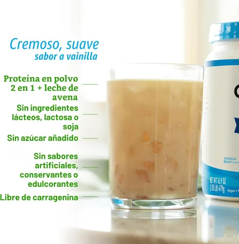 Miniatura 6 de Orgain - Proteína orgánica vegana en polvo + leche de avena, vainilla - 20g de proteína vegetal, sin gluten, sin lácteos, sin soja ni lactosa, baja