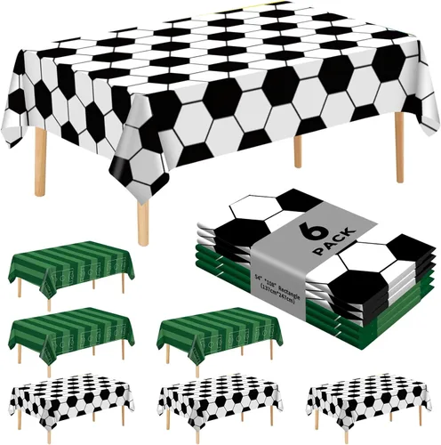 Miniatura 16 de Paquete de 6 manteles de plástico desechables patrióticos de 54 x 108 pulgadas, para fiestas con temática conmemorativa, desechables para mesas de 6