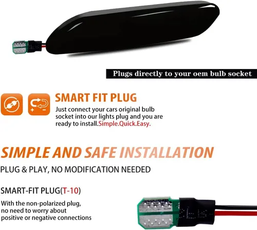 Miniatura 3 de ADIIL Lente transparente ámbar Full LED Front Fender Turn Signal Side Marker Lights Compatible con MINI Cooper R60 Countryman R61 Paceman 2011-2016