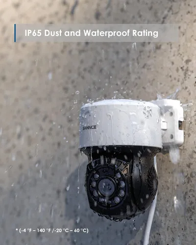 Miniatura 8 de SANNCE Cámara domo 1080P PT, cámara de seguridad exterior panorámica/inclinación de 2MP, visión nocturna de 98.4 ft para sistema de vigilancia CCTV