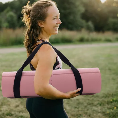Miniatura 7 de UMINEUX Esterilla de yoga extra gruesa de 1/3 y 2/5 pulgadas antideslizante para mujeres, respetuosa con el medio ambiente, tapete de ejercicio