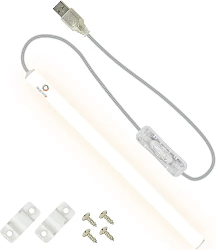 Miniatura 12 de TrueColor - Barra de luz LED alimentada por USB con cubierta esmerilada para debajo del gabinete, debajo del monitor, retroiluminación de TV, fácil