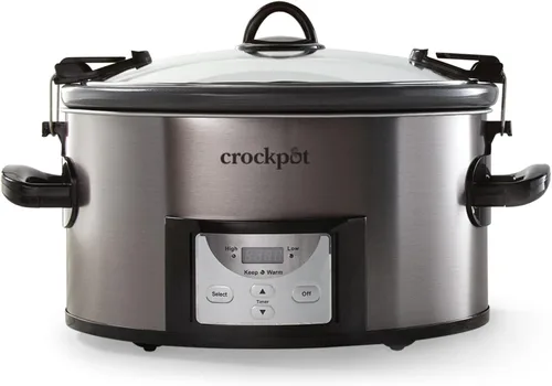 Miniatura 8 de Crock-Pot Olla de cocción lenta programable con tapa de cierre de 6 cuartos de galón para cocinar y transportar, color Moonshine Verde (Verde)