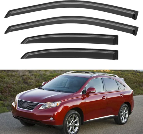 Miniatura 83 de YQAUTEC Viseras de Ventana Protectores de Lluvia para Honda Civic 2022 2023 2024 2025 2026, Deflectores de Viento de Ventilación de Ventana Fuera