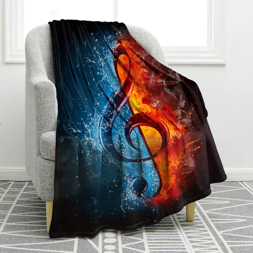 Miniatura 21 de Jekeno Regalos personalizados de guitarra para mujeres y hombres, impresión de manta de guitarra, manta personalizada con nombre, mantas de franela