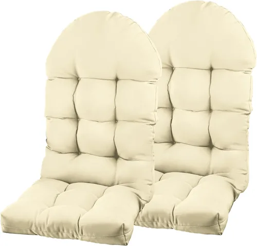 Miniatura 31 de Cojín para silla Adirondack, cojín para silla mecedora 44x19.4x4 pulgadas, cojines de respaldo alto para patio de arriba y abajo con lazos
